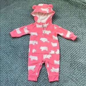 Warm and cozy bear fleece outfit. 🐻